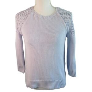 Loft Women's Long Sleeve Light Purple Medium Weight Knit Sweater Size XS